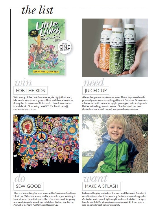 Canberra Times Splashsuits