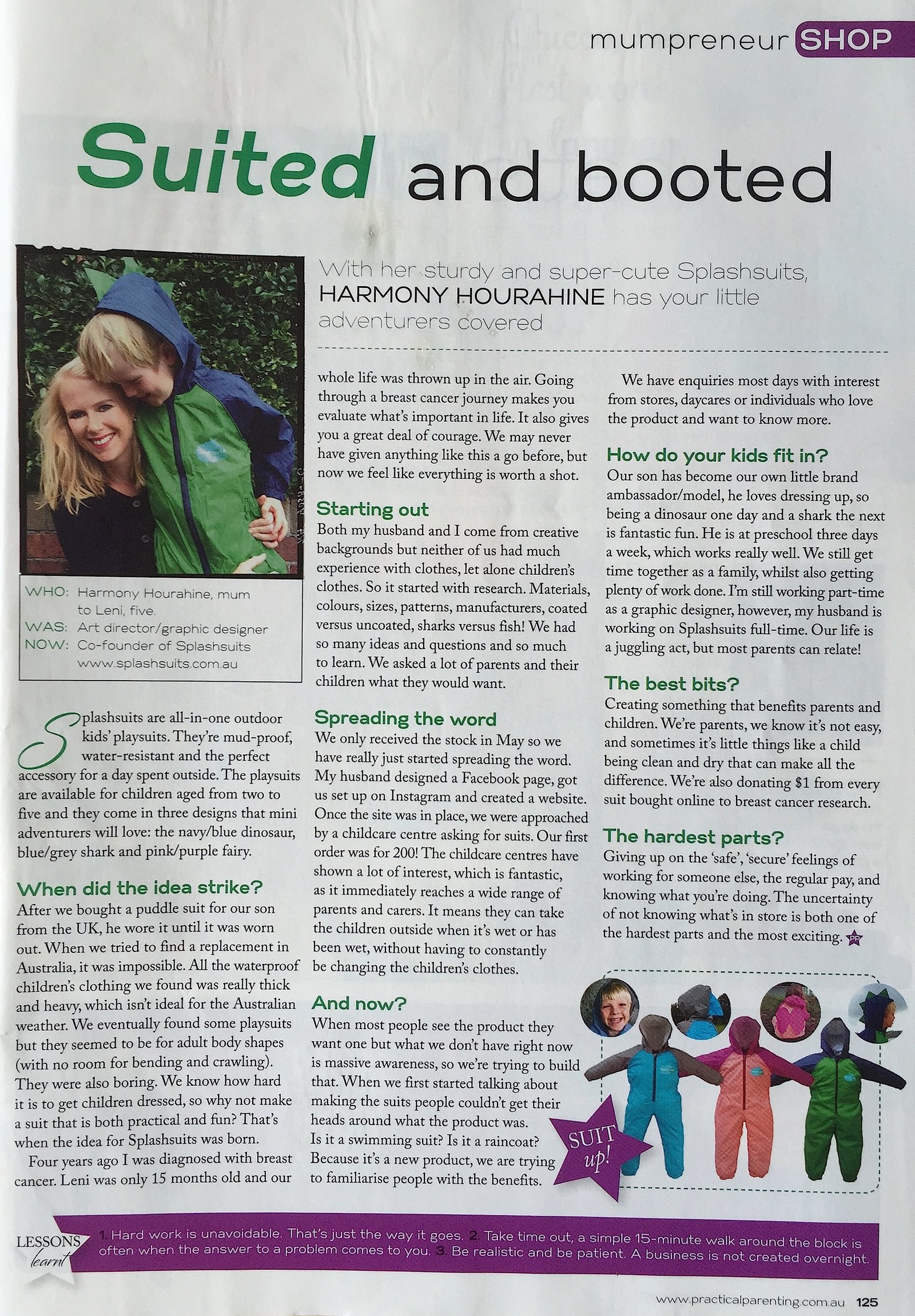 Practial Parenting Splashsuits